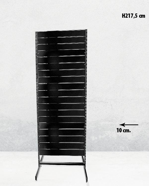 Paneelgondel, doppelseitig, Standardpaneel, schwarz. Schwarz, B 67 x T 76 x H 217 cm