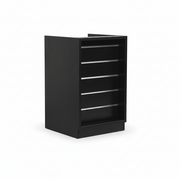 MADS Ladentheke schmal, schwarz B 60 - Lamellenwand Front