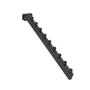 Schräges Frontscharnier mit 9 Kugeln. Schwarz, vielseitig einsetzbar – 12 mm