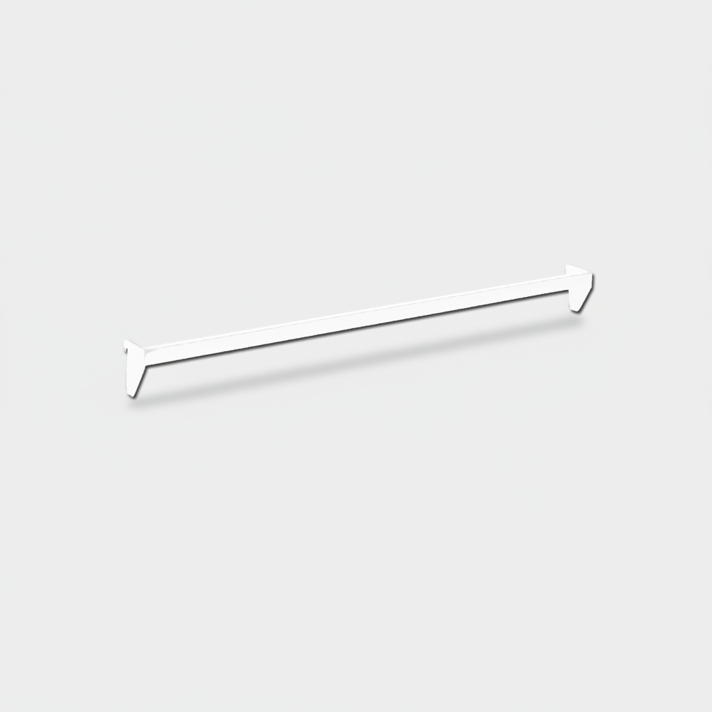 Dekorative Stange (91,5 cm). Weiß, mit verschiedenen Zubehörteilen – 12 mm
