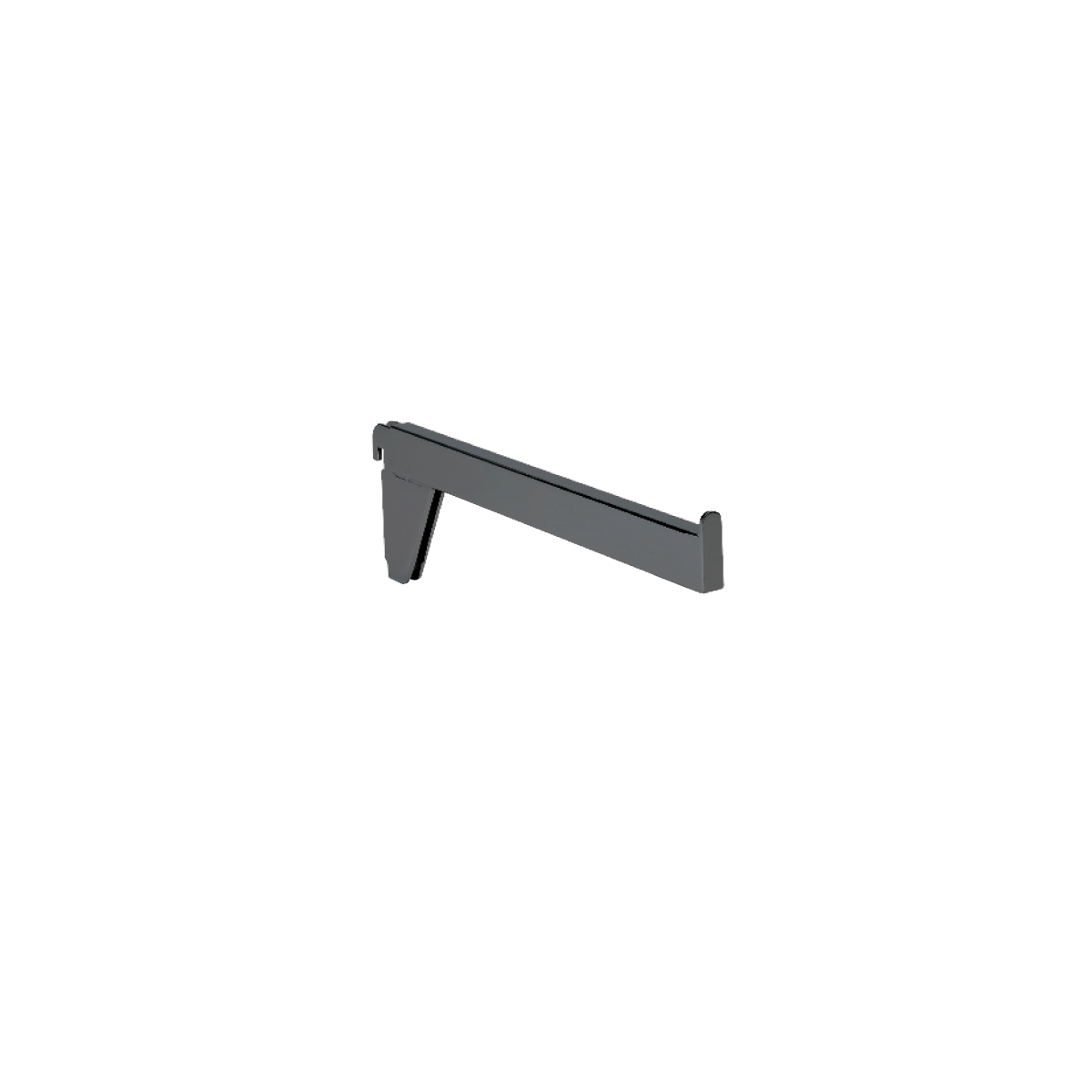 Gerades Frontscharnier für Wandschiene – Schwarz, vielseitiges Zubehör – 12 mm
