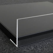 Melaminregal, schwarz, schräg, mit schwarzer Vorderkante, 91 x 37 cm