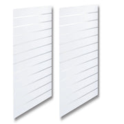 Lamellenwand - Standard (59,5 x 240 cm) - weiß mit Alulisten