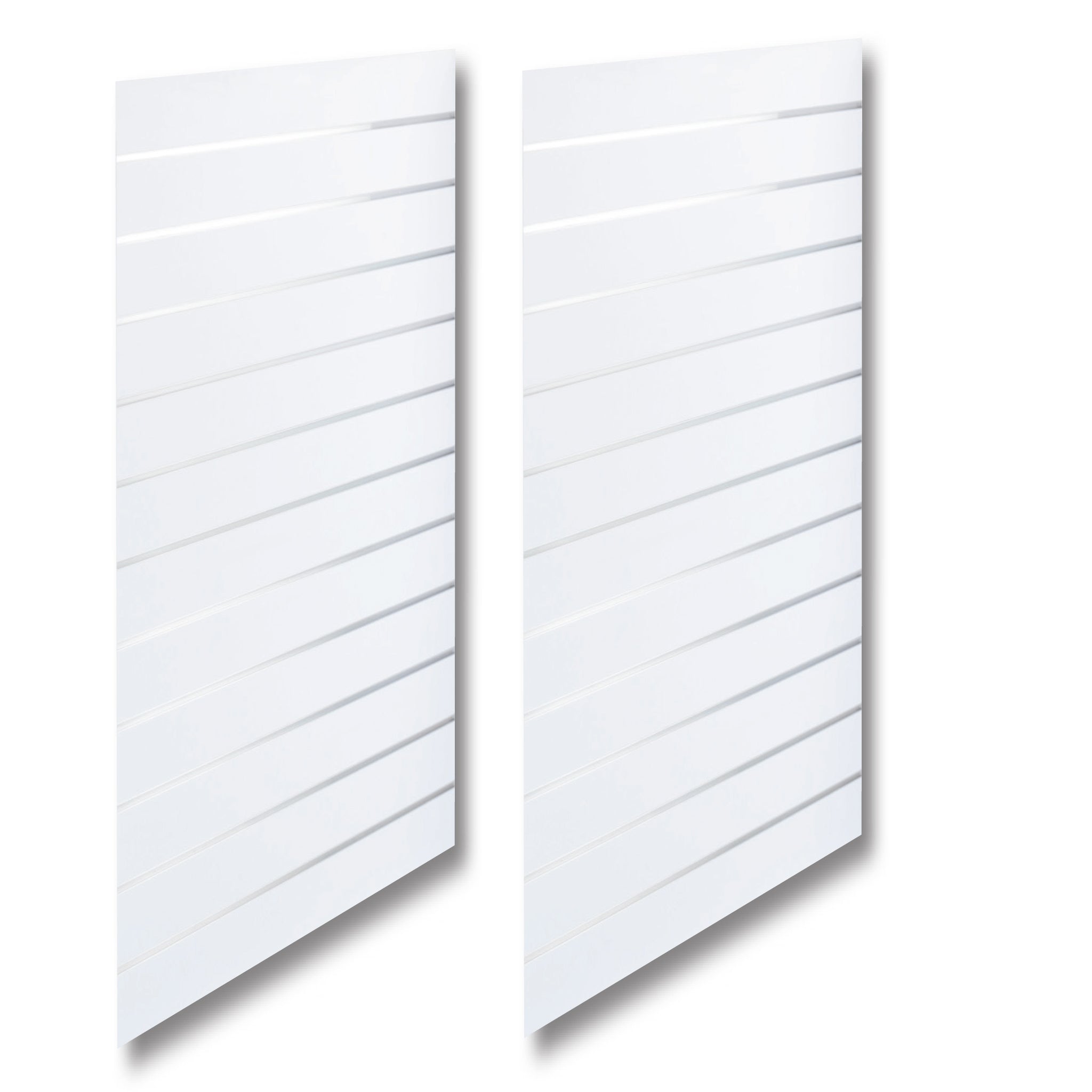 Lamellenwand - Standard (59,5 x 240 cm) - weiß mit Alulisten