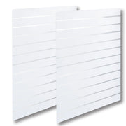 Nutpaneel - Standard (120 x 240 cm) - Weiß mit Aluminiumleisten