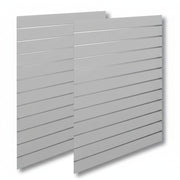 Nut- und Federpaneel - Standard (120 x 240 cm) - Grau mit Aluminiumleisten