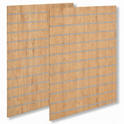Lamellenwand - Standard (120 x 240 cm) - Eichenoptik mit Alu-Leisten