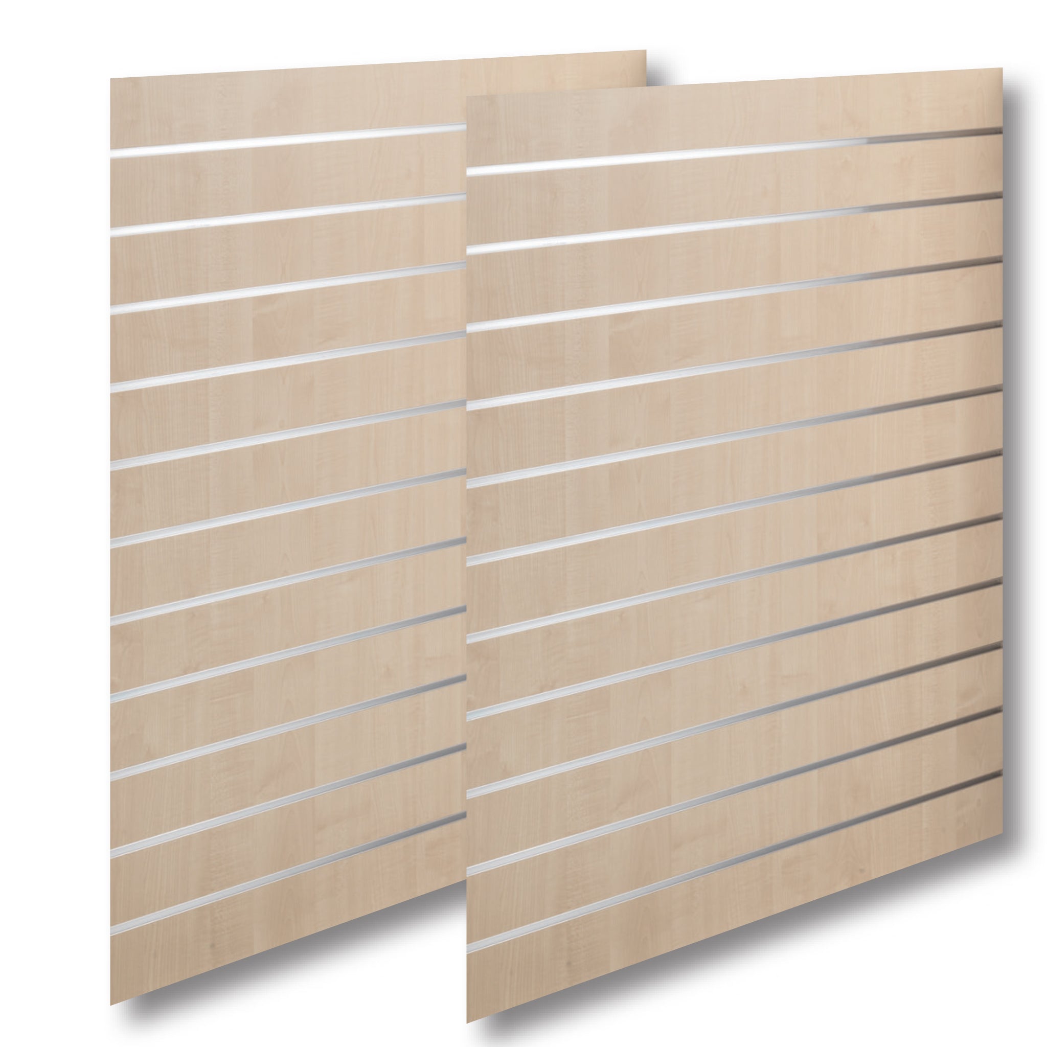 Lamellenwand - Standard (120 x 240 cm) - Ahorn mit Aluleisten - 2. Sortierung
