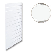 Nutplatte - Standard (59,5 x 120 cm) - Weiß mit Aluminiumleisten