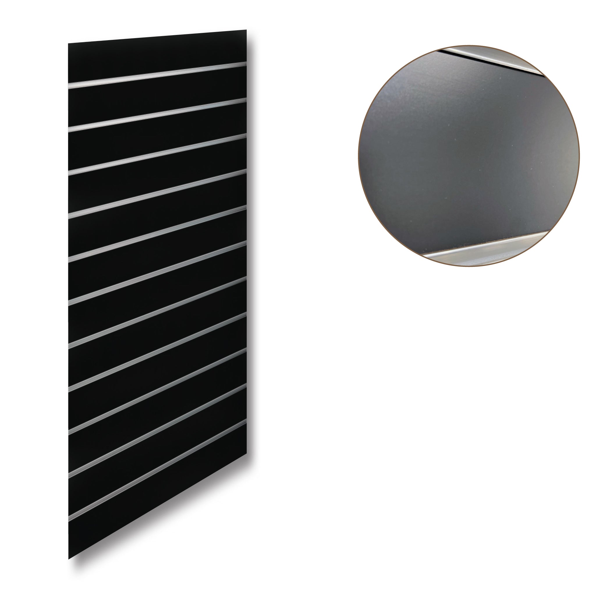 Nutplatte - Standard (59,5 x 120 cm) - Schwarz mit Aluminiumleisten