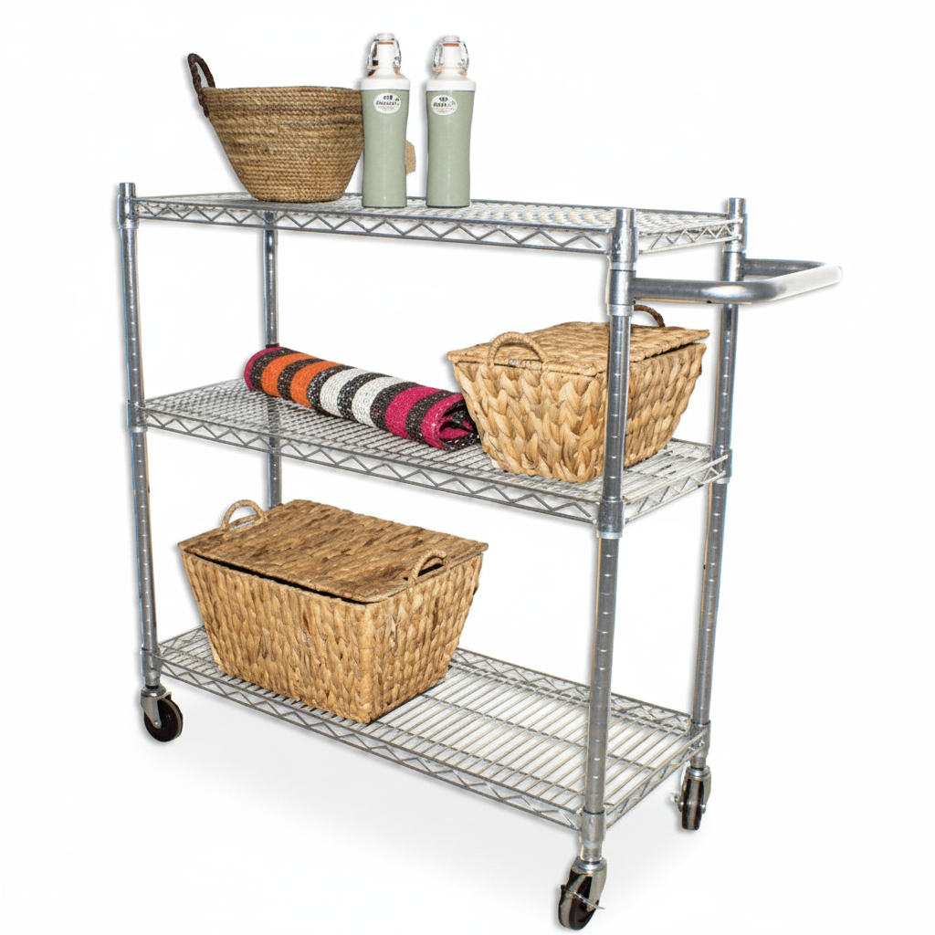 Trolley mit Griff. TUBO – verchromt