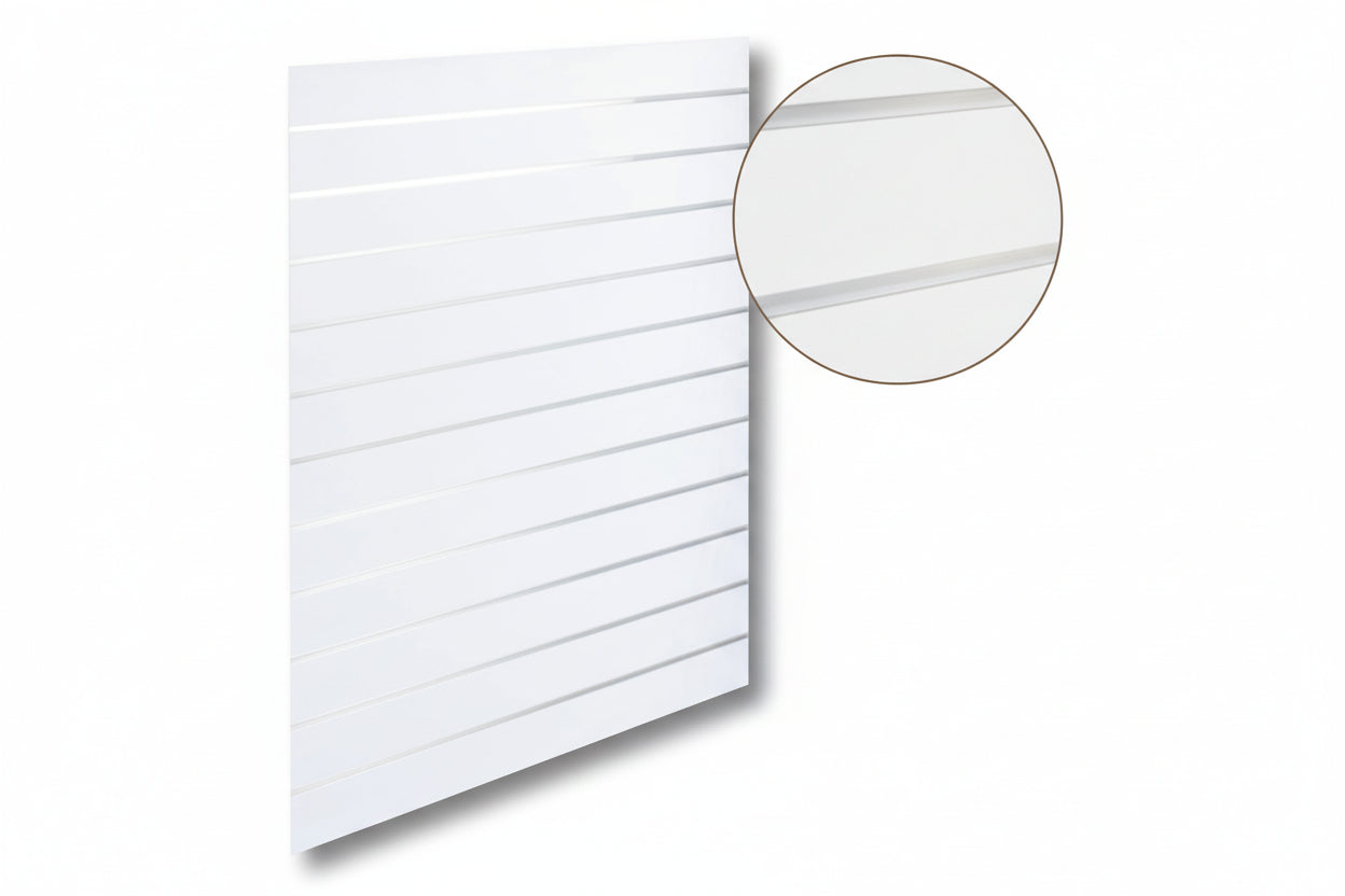 Nutplatte - Standard (120 x 120 cm) - Weiß mit Aluminiumleisten