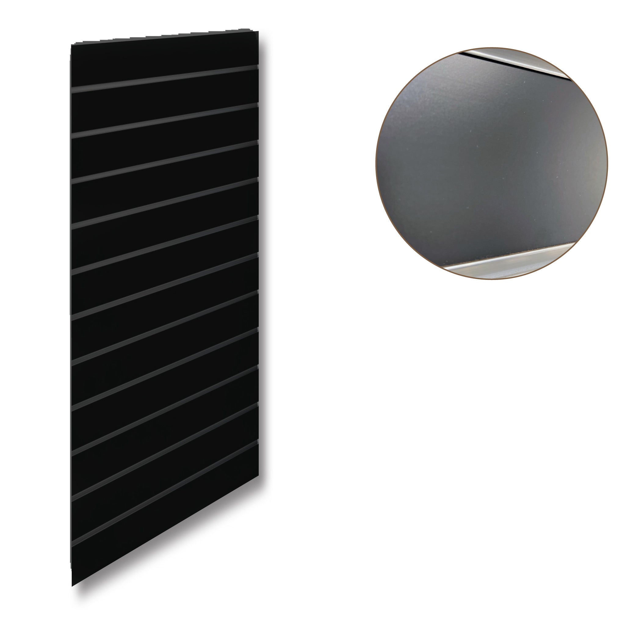 Nutplatte - Standard (59,5 x 120 cm) - Schwarz mit schwarzen Aluminiumleisten