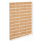 Lamellenwand - Standard ( 120 x 120 cm.) - Eiche-Optik mit Alu-Leisten in Weiß