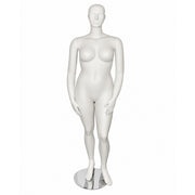 XL-Damen-Schaufensterpuppe mit Kopf. Gebogen.