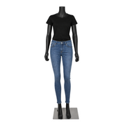 Damenmannequin, Modell A mit geraden Armen und flexibler Kopfpartie, schwarz. Standard