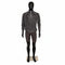 Herrenschaufensterpuppe, Modell C mit geraden Armen und Kopf, schwarz. Standard