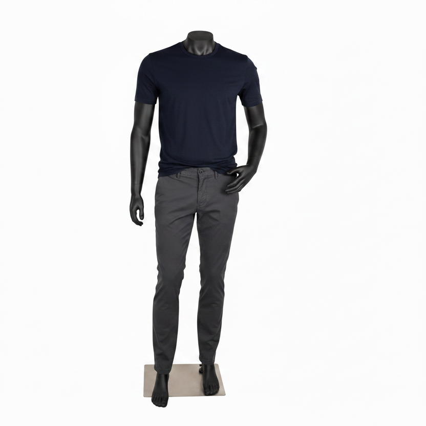 Herrenmannequin, Modell D mit gebogenem Arm und flexibler Kopfhalterung, schwarz. Standard