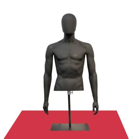 Herretorso til borddisplay med sort fodplade