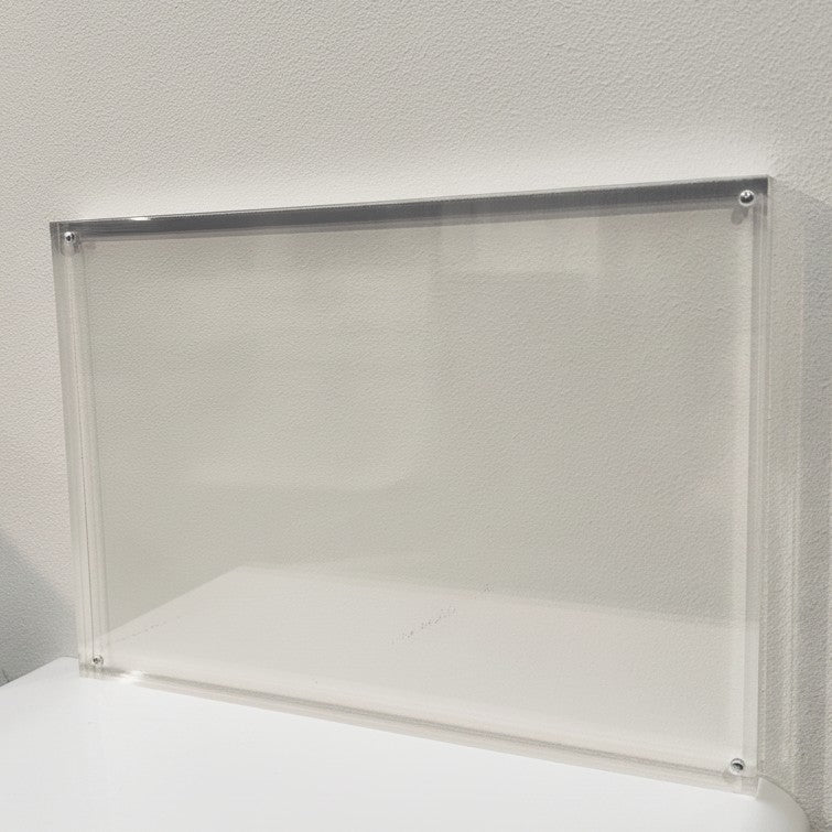 Magnetischer Schildhalter, A3, B 29,5 x T 2 x H 42 cm, transparentes Acrylglas