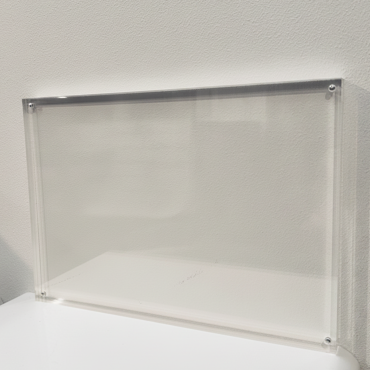Magnetischer Schildhalter, A3, B 29,5 x T 2 x H 42 cm, transparentes Acrylglas