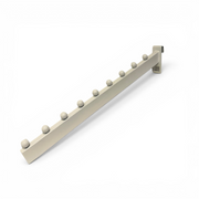 Schräger Frontaufhänger für Gitter. Weiß - 35 cm.