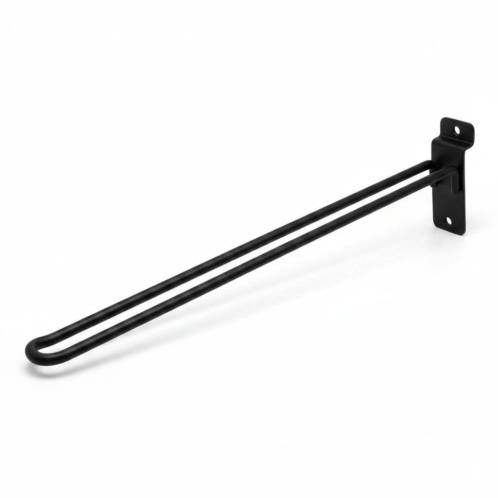 Euro-Haken für Lamellenwand, schwarz, 30 cm