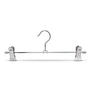Klemmbügel, Metallbügel (B 30 cm.) - 100 Stk. Weiß. Hosenbügel