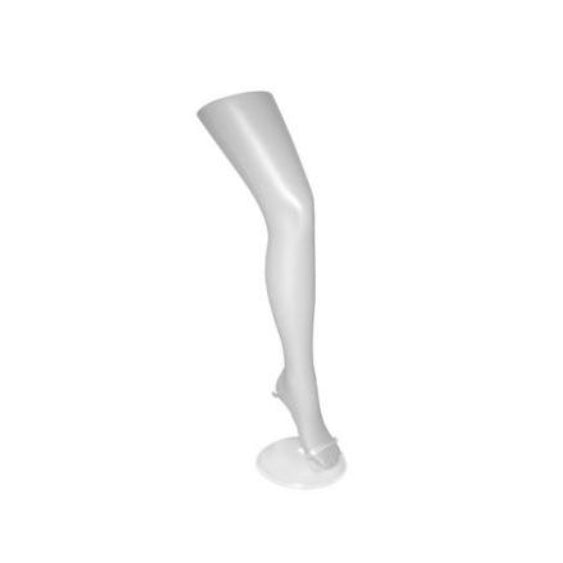 Damenstrümpfe. Weiß mit Fuß. Höhe 67 cm.