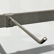 Warenhaken für 12-mm-Dekorstangen, gebürsteter Satin, 20 cm. B-MT