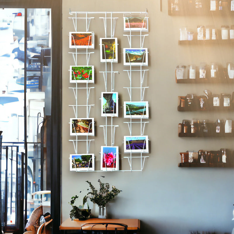 Postkartenhalter, zur Wand, 50 x 100 cm. Weiß