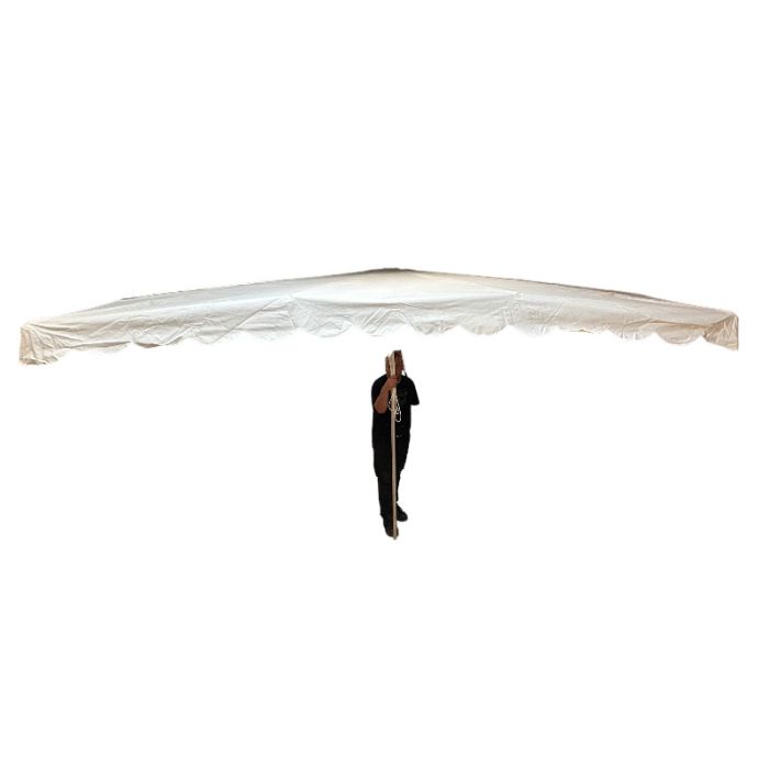 Marktschirm, naturweiß. 4 x 3 m. Höhe 270 cm.