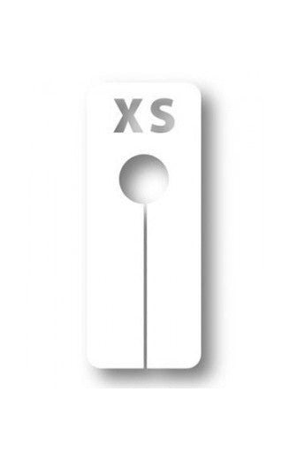 Länglicher weißer Größenteiler, Größe XS