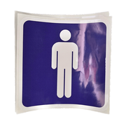 Piktogramm Herren-Toilette Blau/Weiß