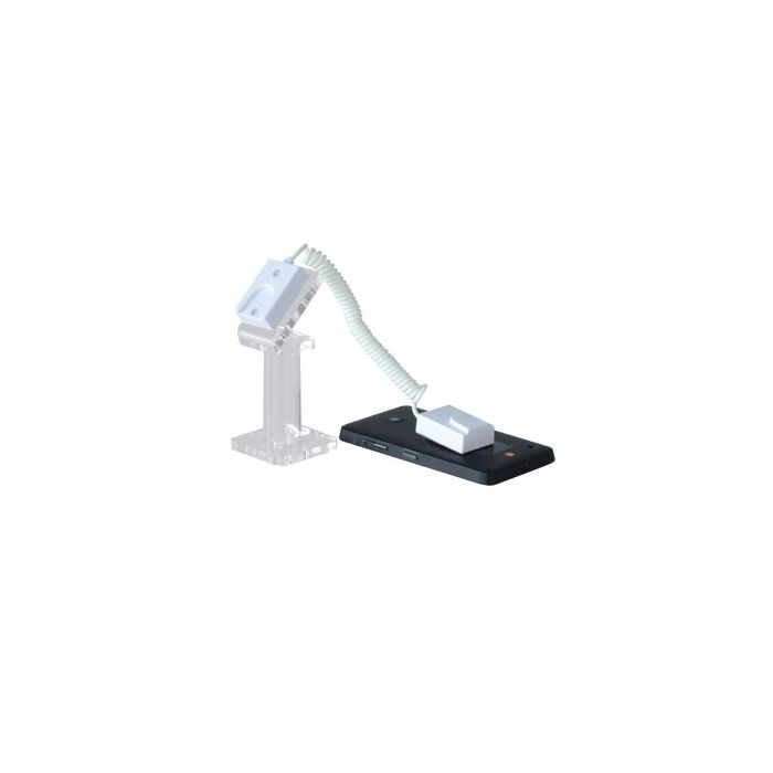 Diebstahlsicherung – z. B. für Handys. Transparentes Acrylglas. 5 x 5 x H 12,5 cm.