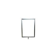 Schildhalter. Metall, A4-Format, mit 10-mm-Gewinde. Verchromt.