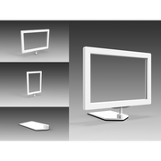 Schildhalter. A7 mit Magnetfuß. WEISS