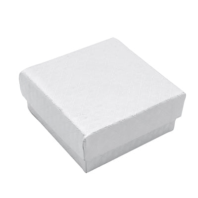 Schmuckkästchen. Weiß. 7,5 x 7,5 x H3,5 - 20 Stk. Preis pro Stk. angegeben.