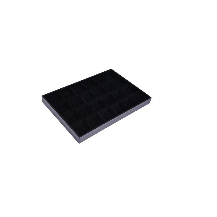 Schmucktablett, 24 Zimmer. Black Flock