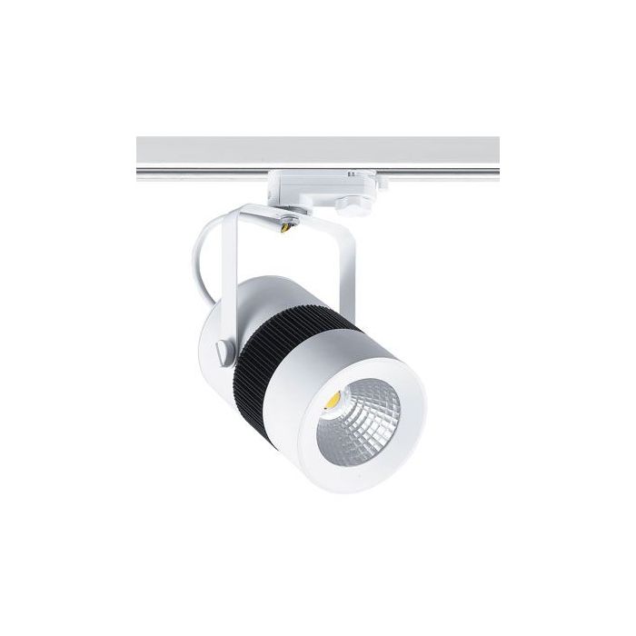 Lamp20 LED-Spot für 3-Phasen-Schienensysteme, mit LED-Lichtquelle, 20 W, 24°, K4200, 1300-1400 Lumen, weiß.