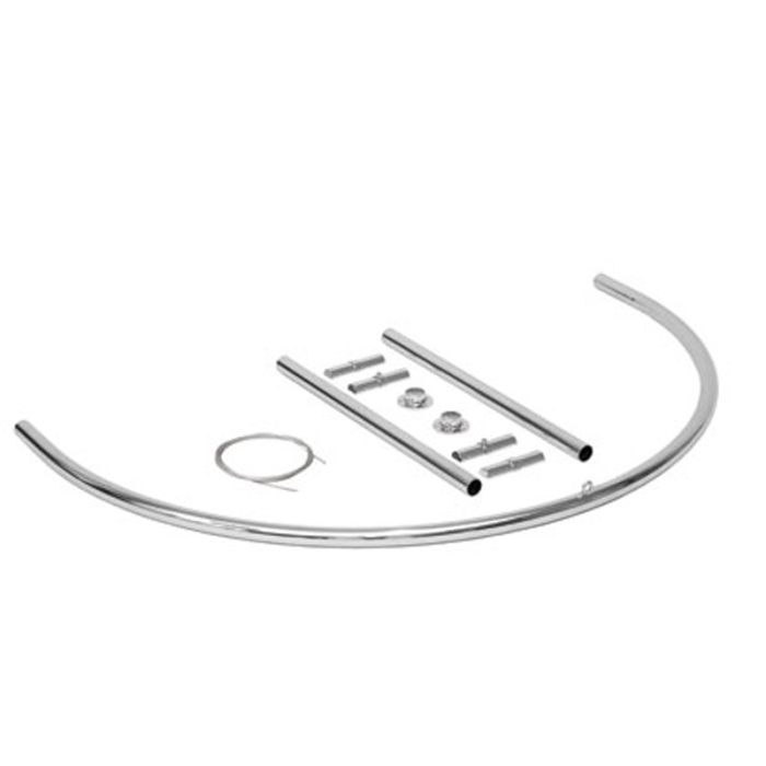 Gardinenstange, Halbkreis. Chrom