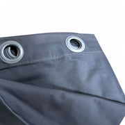 Vorhang, hellgrauer Velours mit Ringen Ø40 mm L 196 XB 135 cm (4 cm bis zur Mitte in den Ringen)