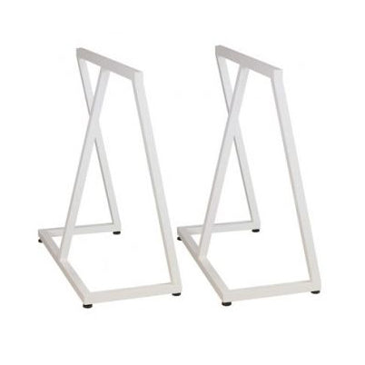 Tischgestell/Böcke in Weiß. 2-teiliges Set. 63 x 32 x 70 cm (Höhe).