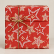 Weihnachtspapier, Kraftpapier mit Sternen. 70 cm x 100 m