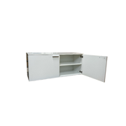 Unterschrank mit 2 Türen. Weiß. 120 cm. Montiert.