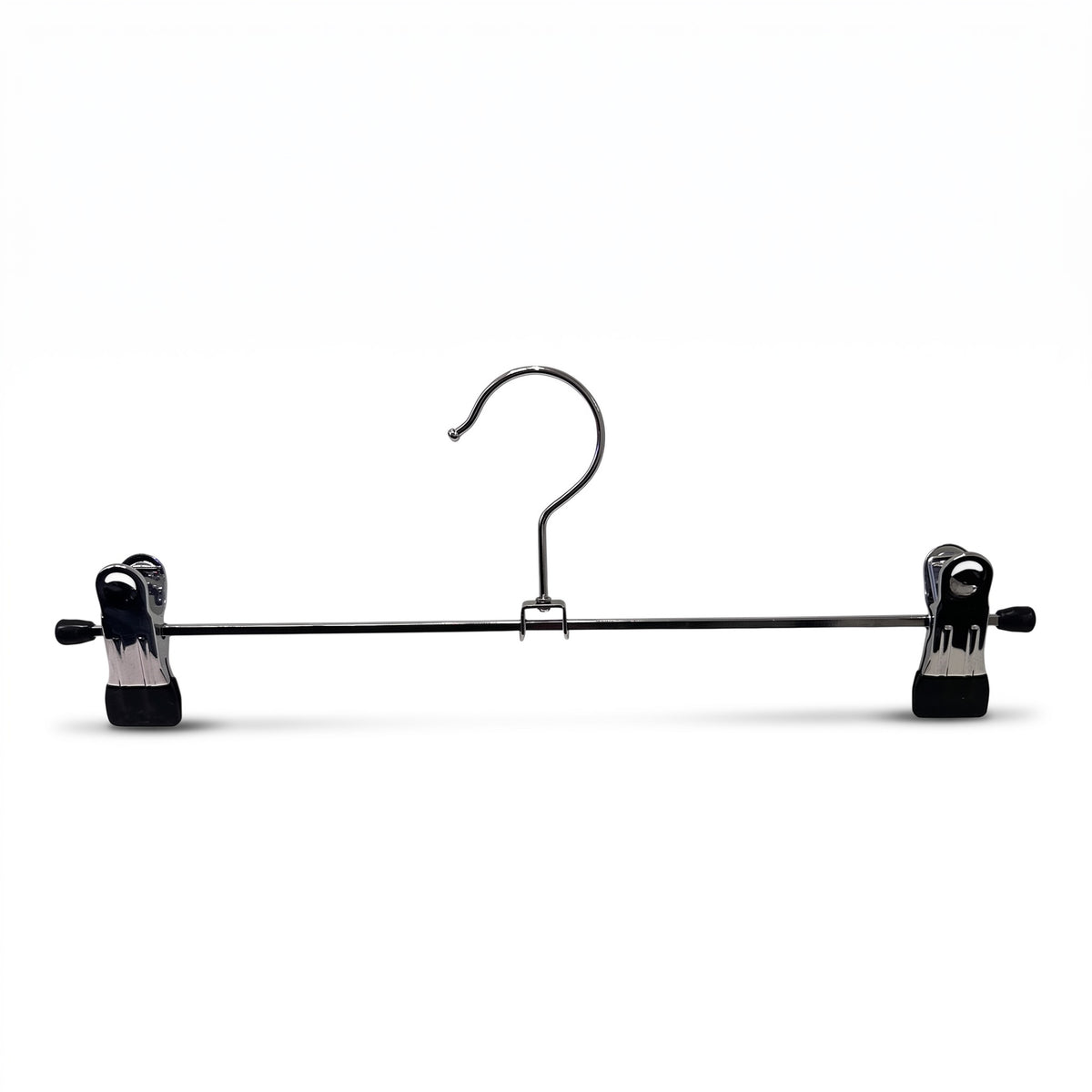 Klemmbügel, Metallbügel (B 30 cm.) - 100 Stk. Schwarz. Hosenbügel