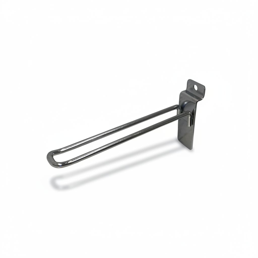 Euro-Haken für Lamellenwand, Chrom, 15 cm