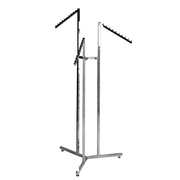Bodenständer 3-armig / gerade mit Nylonrollen, gebürsteter Satin (Joy-Ständer)