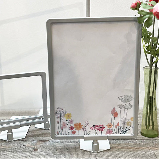 Schildhalter, A4, mit Einlegeplatte, Kunststoff, hellgrau