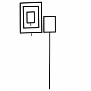 Schildverlängerung schwarz, 70 cm. M/ 8 mm. Gewinde. Joy-Ständer.